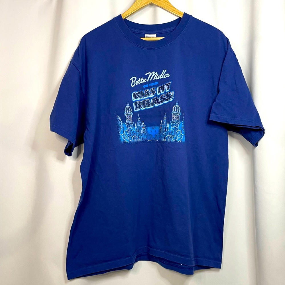 VTG Gildan blue Bette Midler ‘Kiss My Brass’ tour band tee sz XL